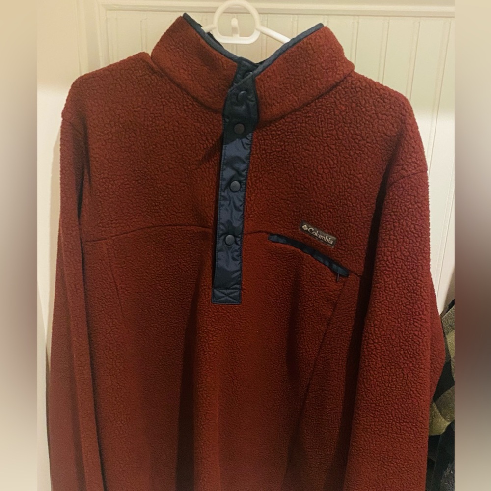 Columbia Maroon Fleece Pullover